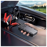 XO CZ025 3-i-1 starthjelp for bil og strømbank 10000 mAh med lommelykt - svart