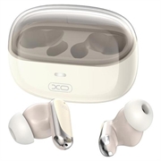 XO G42 TWS Bluetooth 6.0-øretelefoner - ANC + ENC, berøringsstyring og ladetui - beige
