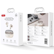 XO G42 TWS Bluetooth 6.0-øretelefoner - ANC + ENC, berøringsstyring og ladetui - beige
