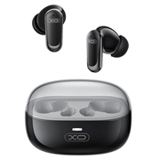 XO G42 TWS Bluetooth 6.0-øretelefoner - ANC + ENC, berøringsstyring og ladetui - svart