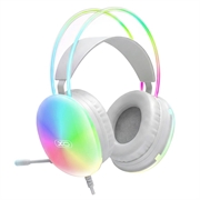 XO GE11 kablet gaming-hodesett - 3.5mm - hvit / fargerik