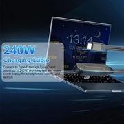 XO NB-Q311 USB-C-kabel med sammenleggbart stativ, 240W - 1.5m - svart
