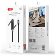 XO NB-Q311 USB-C-kabel med sammenleggbart stativ, 240W - 1.5m - svart