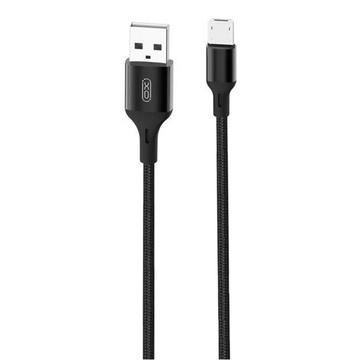 XO NB143 USB/Micro USB-kabel - 1 m - Svart