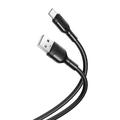 XO NB212 USB-A/USB-C-kabel - 2,1A, 1 m - Svart