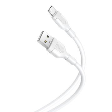 XO NB212 USB-A/USB-C-kabel - 2,1A, 1 m - Hvit