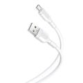 XO NB212 USB til MicroUSB-kabel - 1 m, 2,1A - Hvit