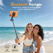 XO SS25 magnetisk selfie-stativ med Bluetooth-fjernkontroll - MagSafe-kompatibel - 64cm - svart