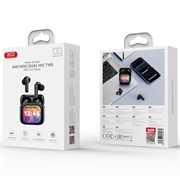 XO X50 TWS Bluetooth 6.0-øretelefoner - ANC + ENC, to mikrofoner - svart