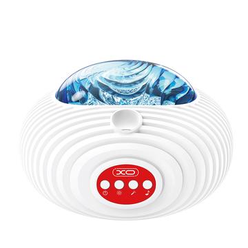 XO YH12 Flying Saucer LED-stjerne- og galakseprojektor med Bluetooth-høyttaler - hvit