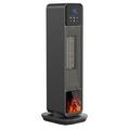 XY-801 Bærbar elektrisk keramisk varmeovn, 2200W, med fjernkontroll - svart