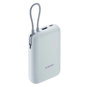 Xiaomi 10000mAh Powerbank med integrert USB-C-kabel 22.5W - isblå