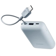 Xiaomi 10000mAh Powerbank med integrert USB-C-kabel 22.5W - isblå