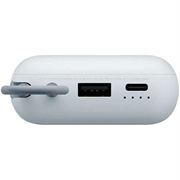 Xiaomi 10000mAh Powerbank med integrert USB-C-kabel 22.5W - isblå