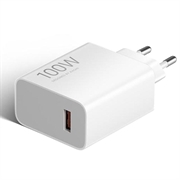 Xiaomi 100W GaN-reiselader med USB-C-kabel MDY-19-ER - hvit