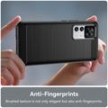 Xiaomi 12T/12T Pro Børstet TPU Deksel - Karbonfiber
