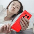 Xiaomi 14 Ultra Børstet TPU Deksel - Karbonfiber - Rød