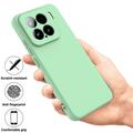 Xiaomi 15 Flytende silikon-deksel med håndstropp - grønn