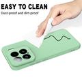 Xiaomi 15 Flytende silikon-deksel med håndstropp - grønn