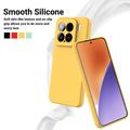Xiaomi 15 Flytende silikon-deksel med håndstropp - gul