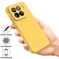 Xiaomi 15 Pro Flytende silikon-deksel med håndstropp - gul
