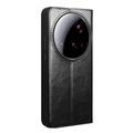 Xiaomi 15 Ultra Qialino Classic Lommebok-deksel I Lær - Svart