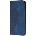 Xiaomi 15 Ultra lommebokveske med rombemønster og magnetisk lukking - blå