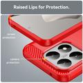 Xiaomi 15T børstet TPU-deksel - karbonfiber - rød
