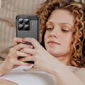 Xiaomi 15T Pro Børstet TPU-deksel - karbonfiber - svart