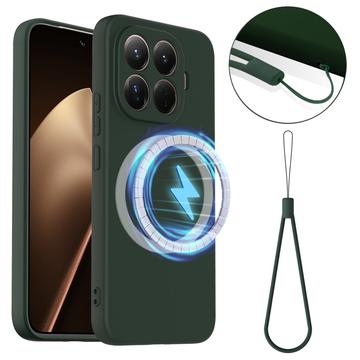 Xiaomi 15T Pro Liquid Silikondeksel - MagSafe-kompatibel - Mørkegrønn