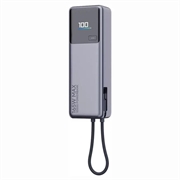 Xiaomi 165W Powerbank med integrert USB-C-kabel 10000mAh - Grå