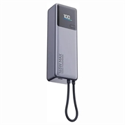 Xiaomi 165W Powerbank med integrert USB-C-kabel 10000mAh - Grå