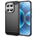 Xiaomi 17 Børstet TPU-deksel - karbonfiber - svart