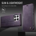Xiaomi 17 Caseme 033 Lommebok-etui med kalvestruktur og RFID-blokkering - Lilla