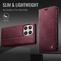 Xiaomi 17 Caseme 033 Lommebok-etui med kalvestruktur og RFID-blokkering - rød