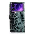 Xiaomi 17 Pro Max Crocodile Series Lommebok-deksel i Lær med RFID - Grønn
