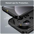 Xiaomi 17 Ultra Børstet TPU-deksel - karbonfiber - svart