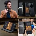 Xiaomi 17 Ultra Caseme 033 Lommebok-etui med kalvestruktur og RFID-blokkering - Svart