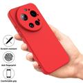 Xiaomi 17 Ultra Flytende silikon-deksel med håndstropp - Rød
