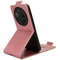 Xiaomi 17 Ultra vertikalt flip-etui med stativ - Roségull