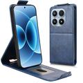 Xiaomi 17 vertikalt flip-etui med stativ - mørkeblå
