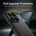 Xiaomi 17T Børstet TPU-deksel - karbonfiber - svart