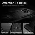 Xiaomi 17T Børstet TPU-deksel - karbonfiber - svart