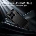 Xiaomi 17T Børstet TPU-deksel - karbonfiber - svart