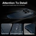 Xiaomi 17T Børstet TPU-deksel - karbonfiber - blå