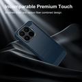 Xiaomi 17T Børstet TPU-deksel - karbonfiber - blå