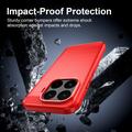 Xiaomi 17T børstet TPU-deksel - karbonfiber - rød