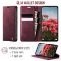 Xiaomi 17T Caseme 033 Lommebok-etui med kalvestruktur og RFID-blokkering - rød