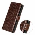 Xiaomi 17T Crocodile Series Lommebok-deksel i Lær med RFID - Brun