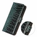 Xiaomi 17T Crocodile Series Lommebok-deksel i Lær med RFID - Grønn